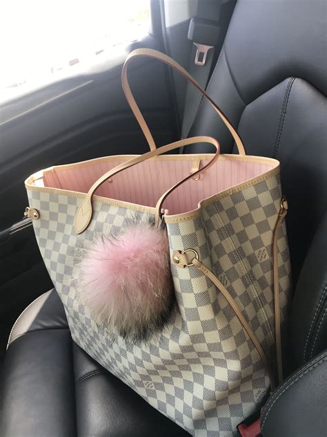 pink louis vuitton neverfull rose ballerine interior